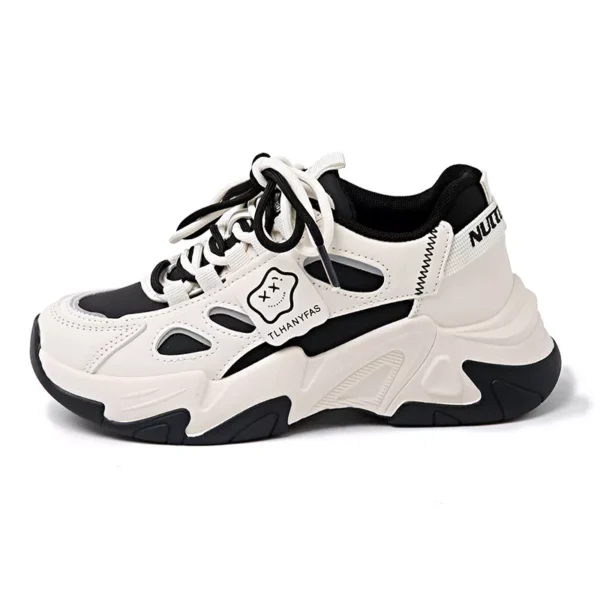 Low-cut leather dad shoes / sports casual and versatile women's shoes