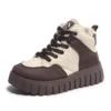 Women's High-Top Fleece-Lined Warm Casual Sports Sneakers for Winter