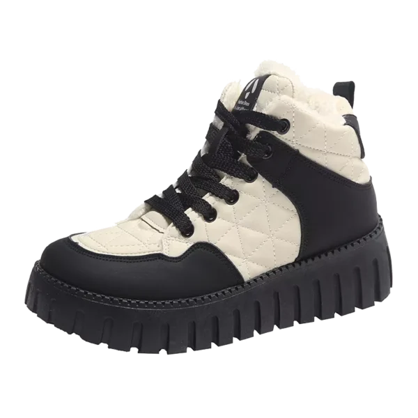 Women's High-Top Fleece-Lined Warm Casual Sports Sneakers for Winter