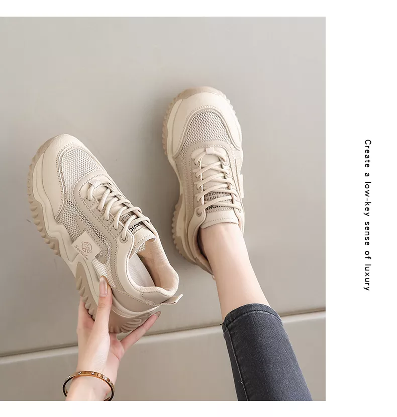 Summer breathable single-mesh dad shoes for women, sports style