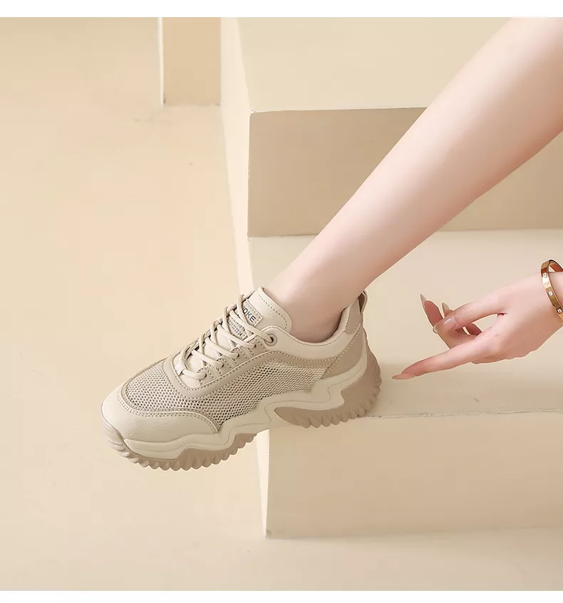 Summer breathable single-mesh dad shoes for women, sports style