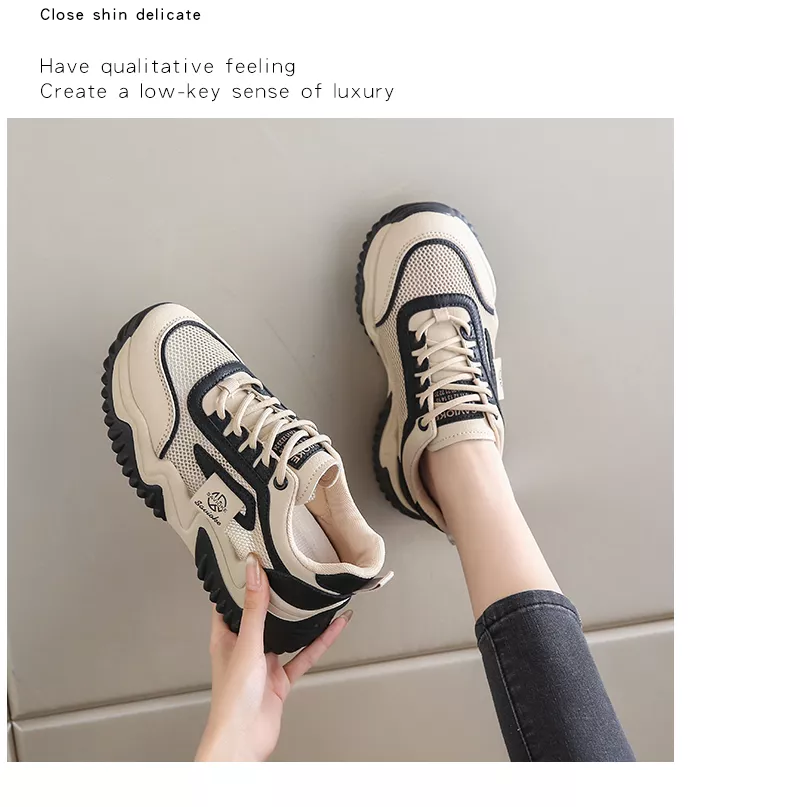 Summer breathable single-mesh dad shoes for women, sports style