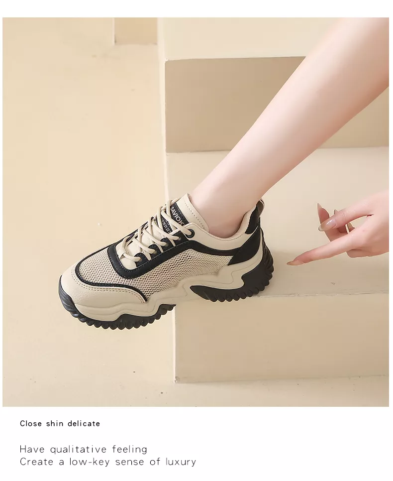 Summer breathable single-mesh dad shoes for women, sports style