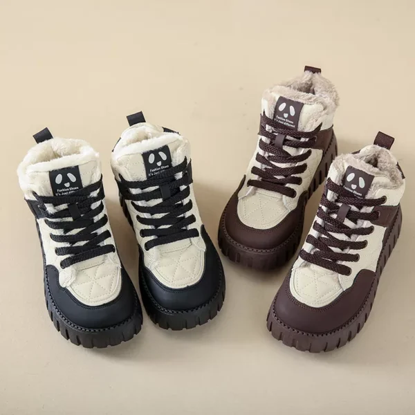 High-Top Fleece-Lined Warm Casual Sports Sneakers for Winter