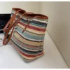 Fashionable and trendy woven shoulder bag