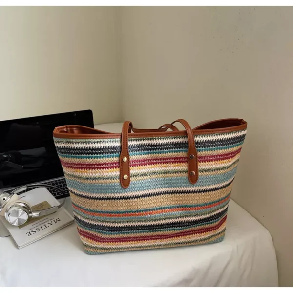 Fashionable and trendy woven shoulder bag