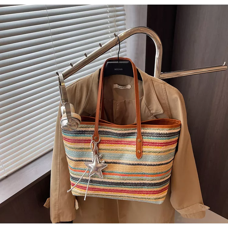 Fashionable and trendy woven shoulder bag