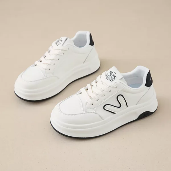 Low-top skate shoes, white sneakers, sports casual women's shoes 8513