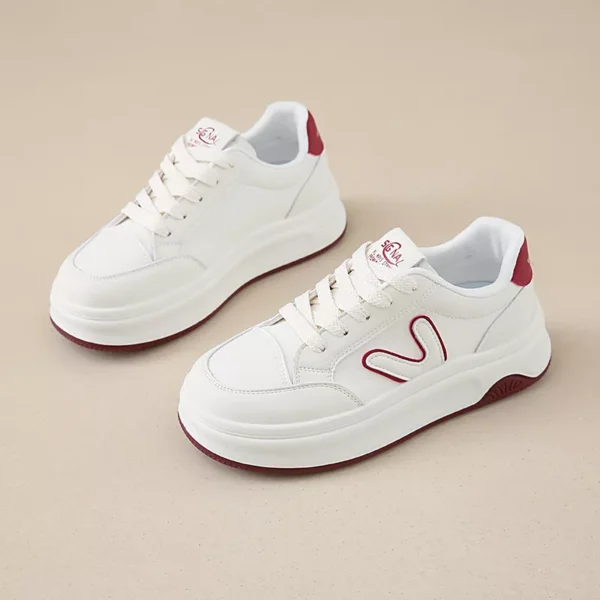 Low-top skate shoes, white sneakers, sports casual women's shoes 8513