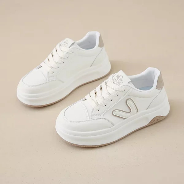 Low-top skate shoes, white sneakers, sports casual women's shoes 8513