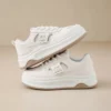 low-top white skate shoes, women's sporty casual 8519