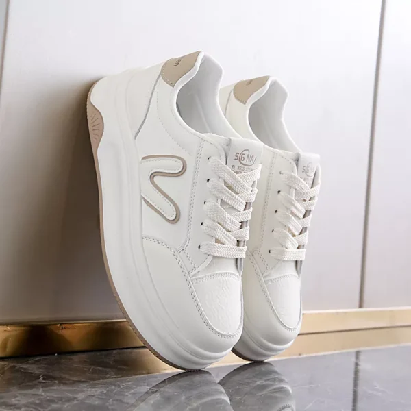 Low-top skate shoes, white sneakers, sports casual women's shoes 8513