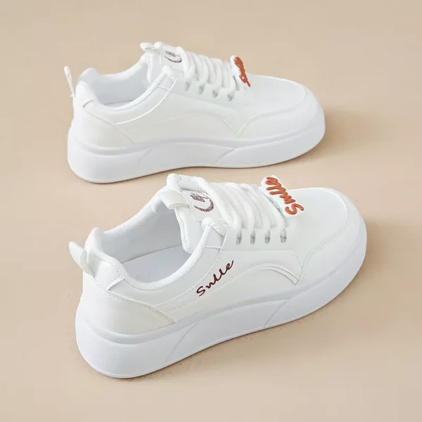 white sneakers, skate shoes, casual and versatile women's shoes EP912