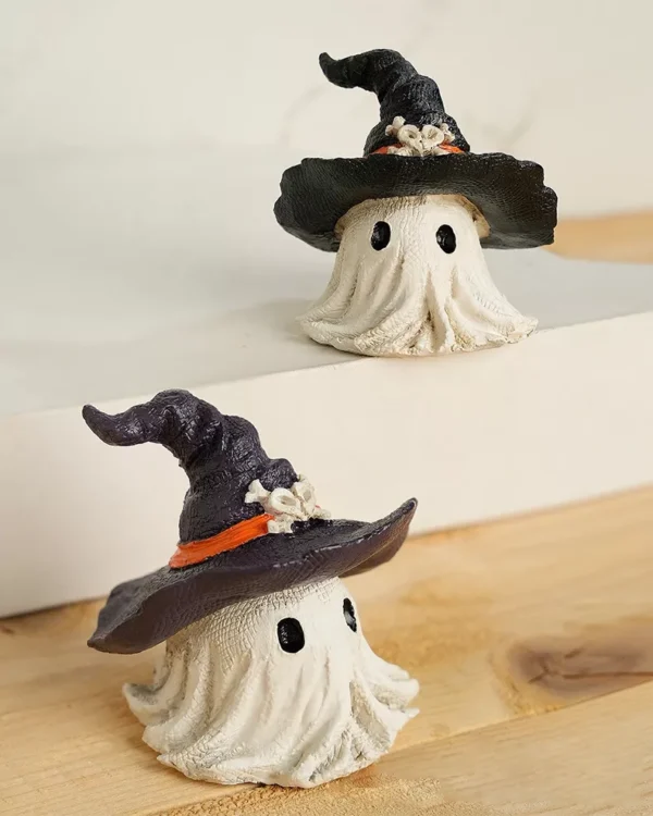 Halloween Horror Wizard Hat Little Ghost Creative Resin Craft Gift Garden Decoration