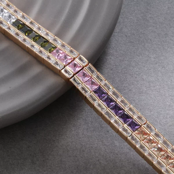 Fashionable Colored Zircon Bracelet