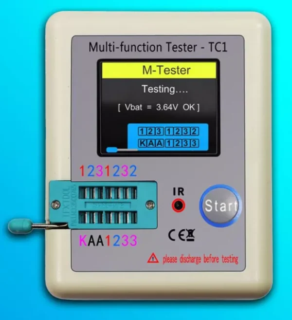 Multi-Function Tester / 3.5 inch Colorful Display Pocketable Multifunctional TFT Backlight Transistor LCR-TC1 Tester for Diode Triode Capacitor Resistor Transistor LCR ESR NPN PNP MOSFET LW21
