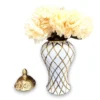Electroplated Temple Jar – Ceramic European – style Flower – inserting Vase, a Light – luxury Handicraft Ornament for Decoration