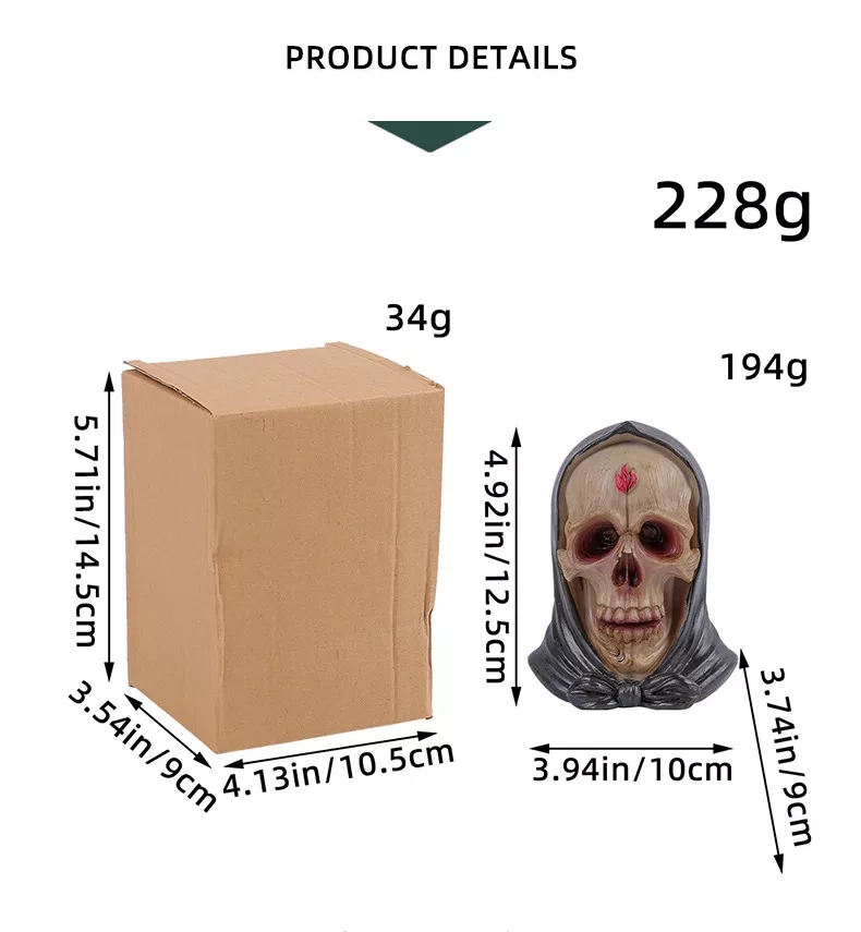 Halloween Hat - Wearing Skull Ornament