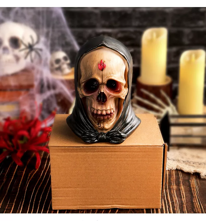 Halloween Hat - Wearing Skull Ornament