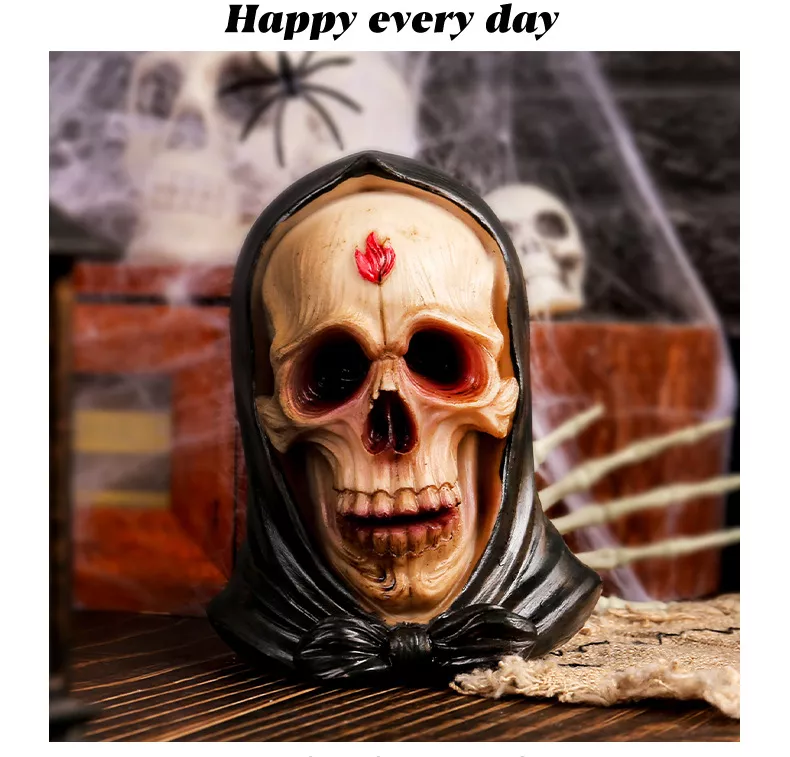 Halloween Hat - Wearing Skull Ornament