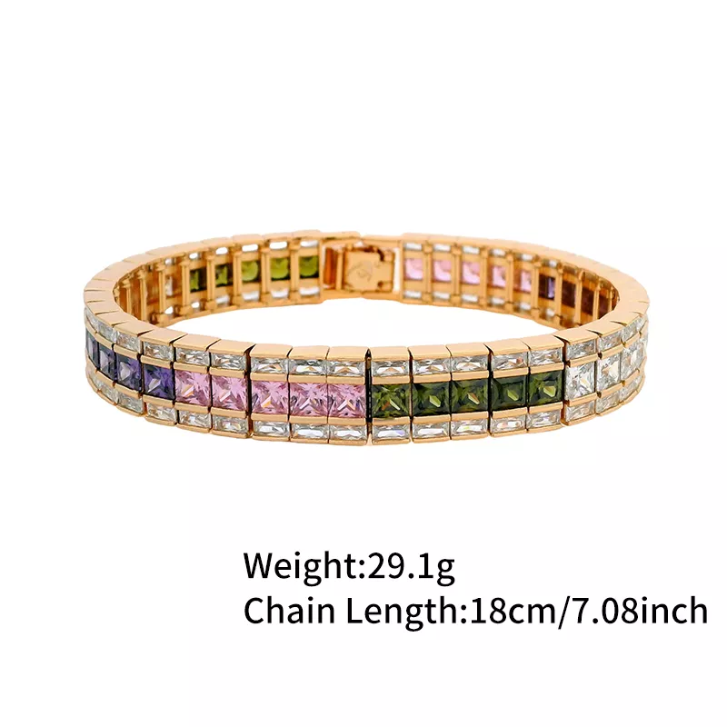 Fashionable Colored Zircon Bracelet