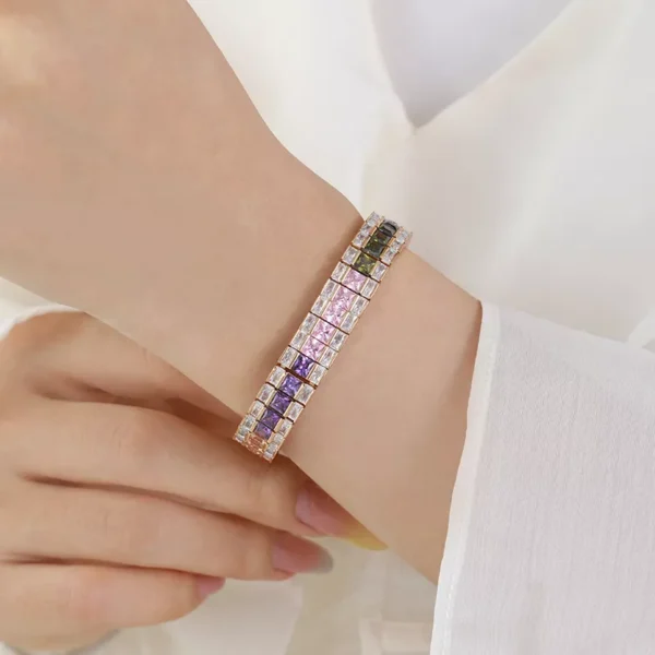 Fashionable Colored Zircon Bracelet