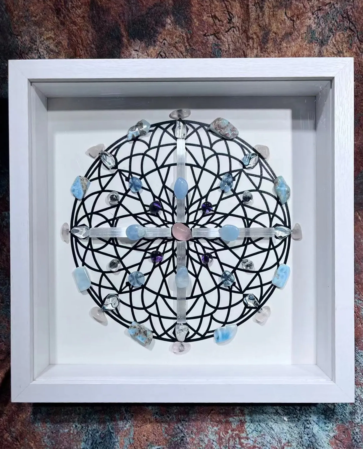 hot sale natural crystal array crystal painting crystal creative