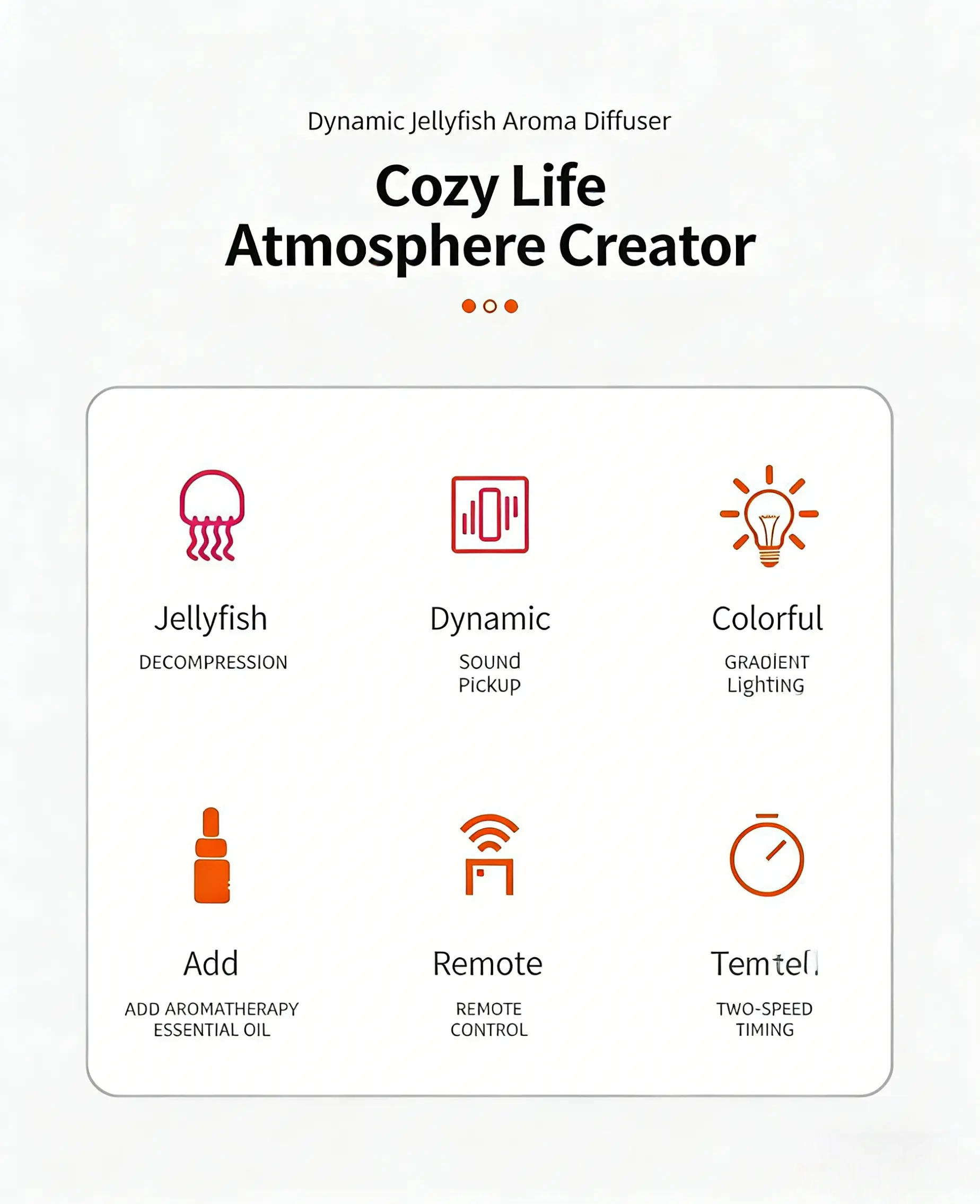 Cross border jellyfish aroma diffuser home essential oil remote control