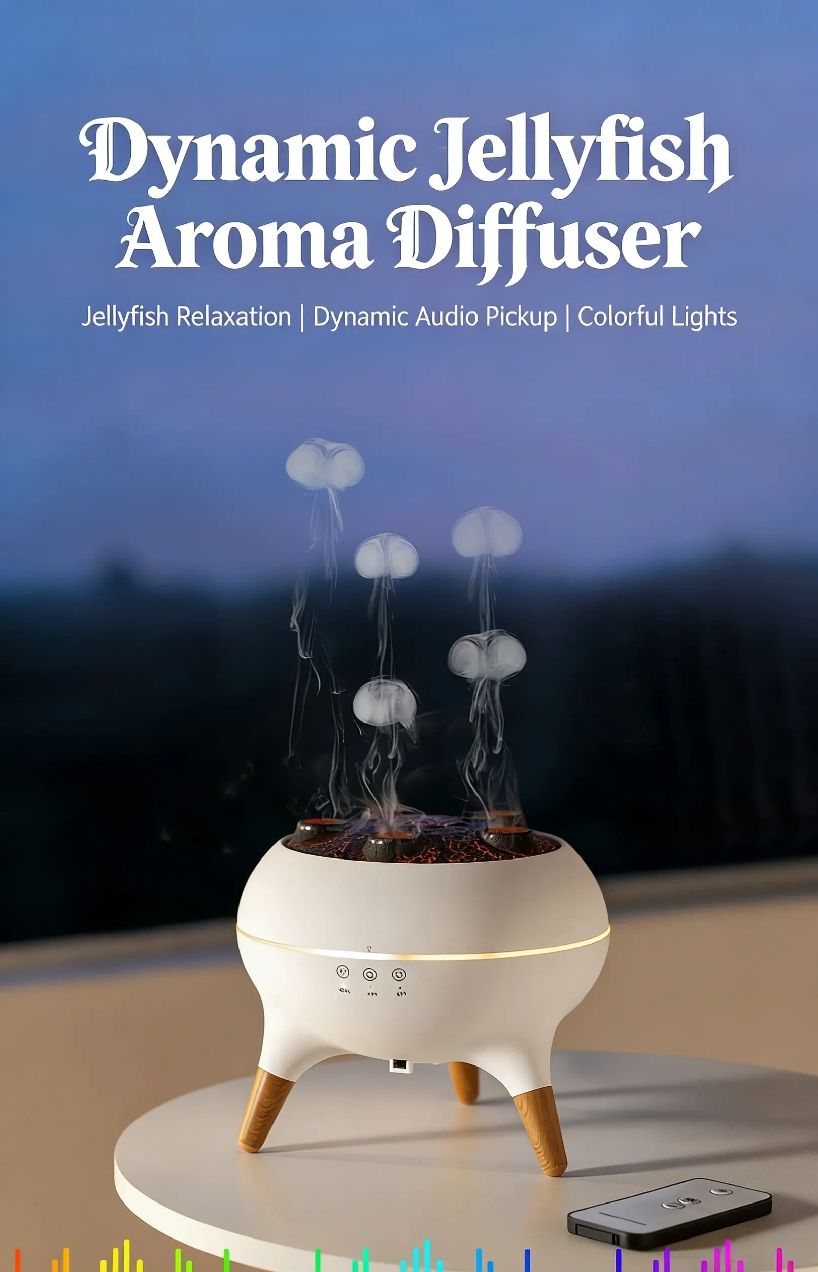 Cross border jellyfish aroma diffuser home essential oil remote control