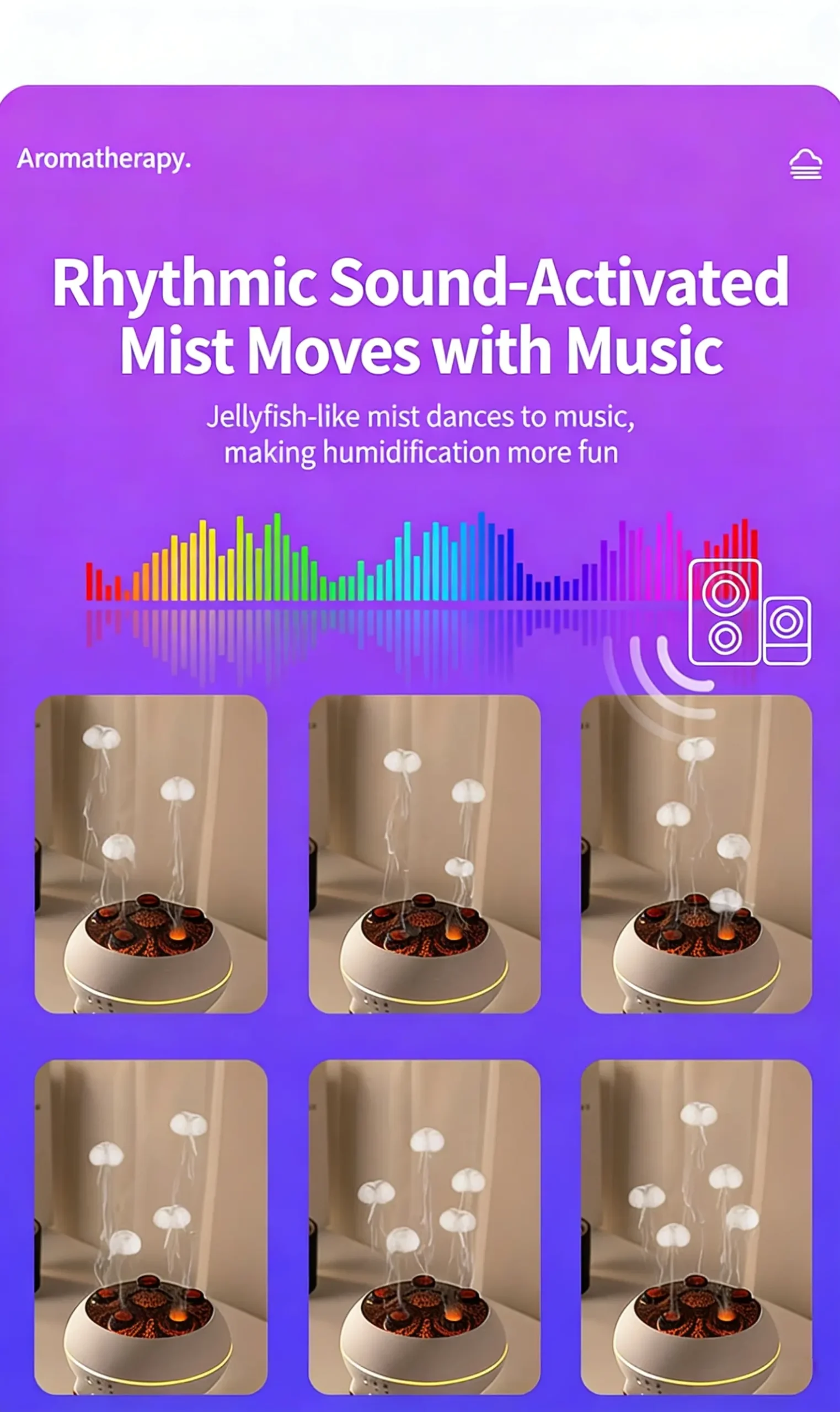 Cross border jellyfish aroma diffuser home essential oil remote control