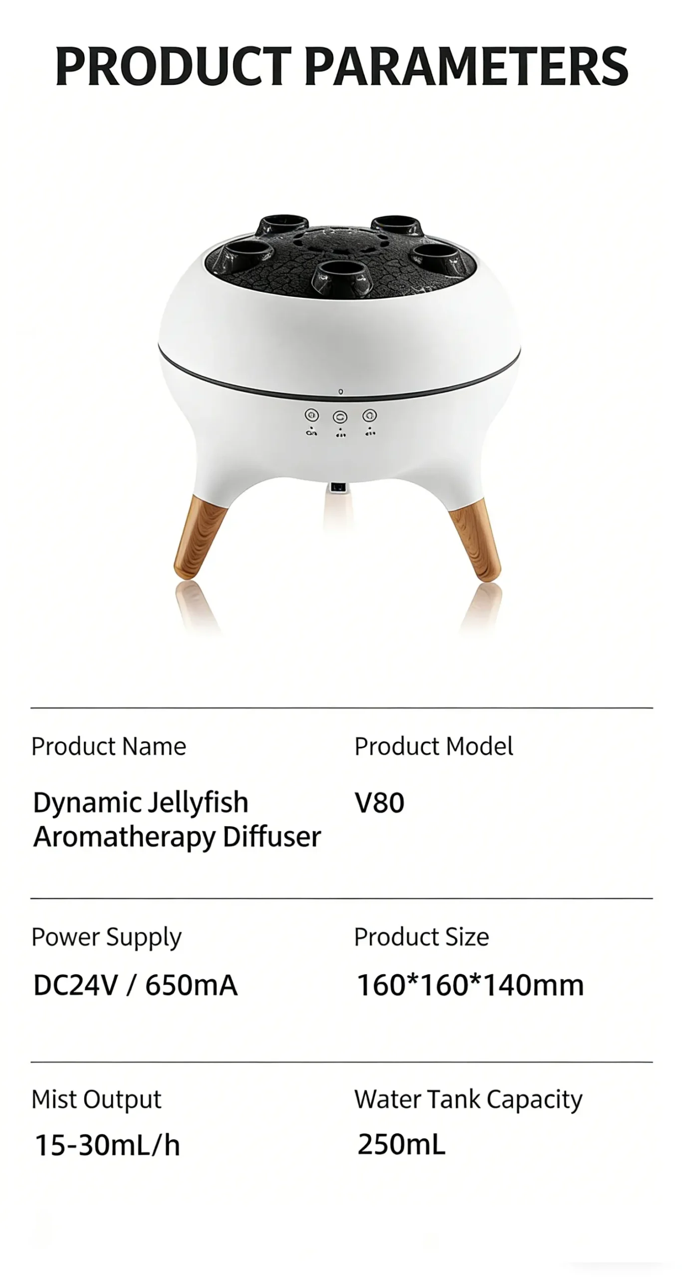 Cross border jellyfish aroma diffuser home essential oil remote control