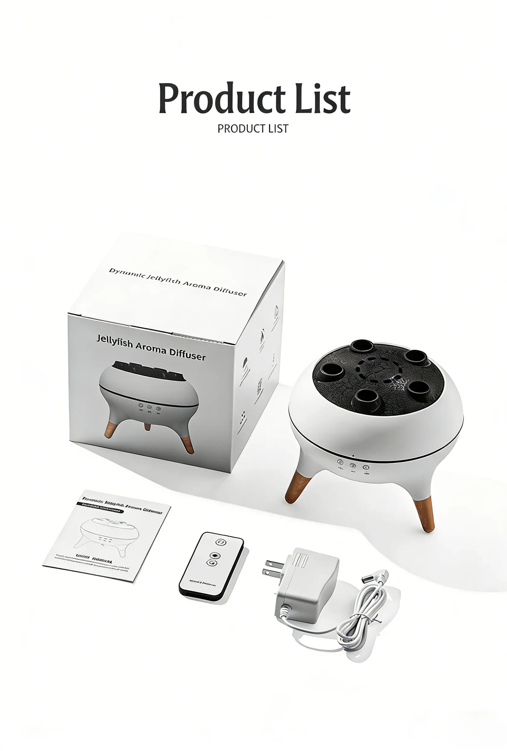 Cross border jellyfish aroma diffuser home essential oil remote control