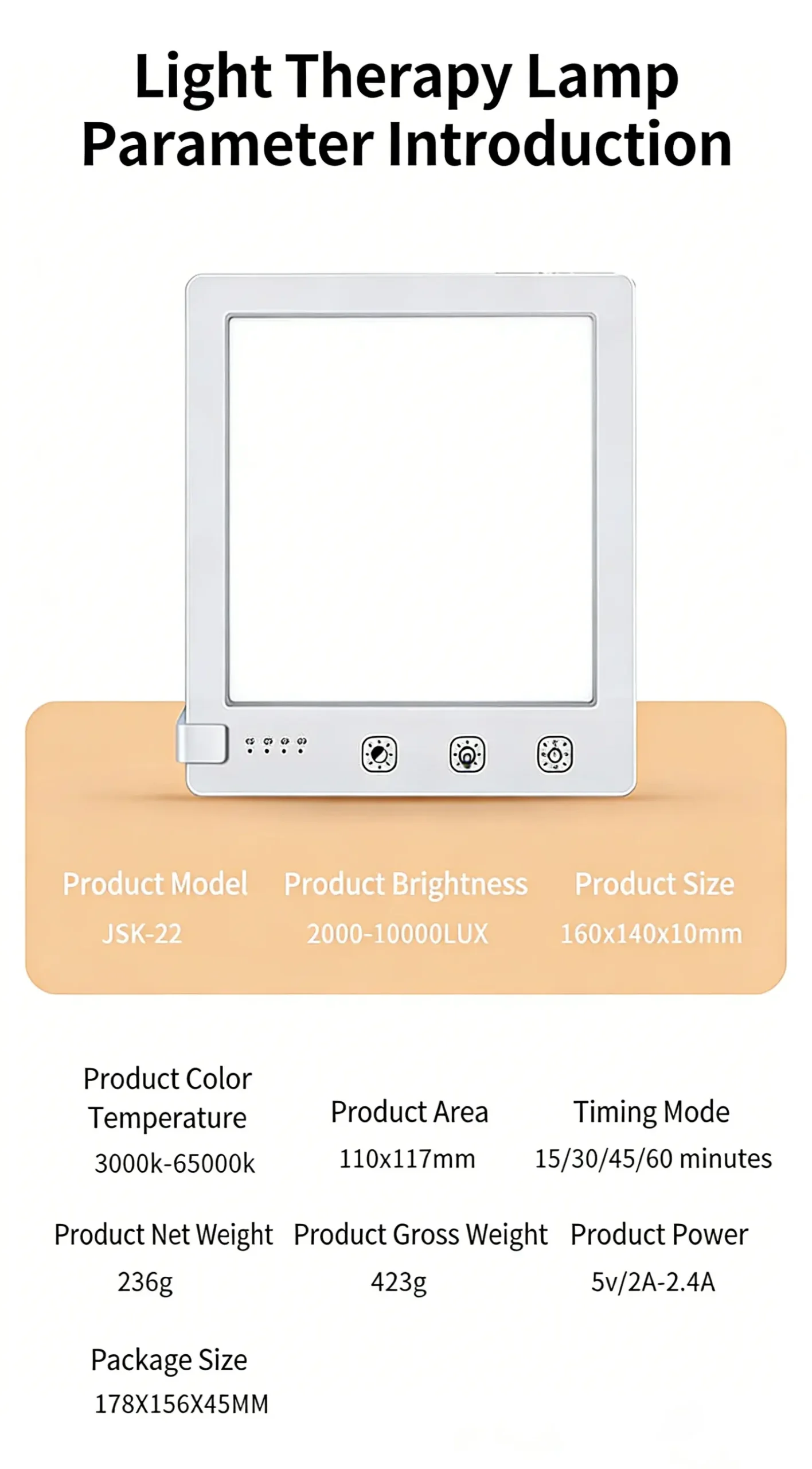 SAD light therapy lamp Amazon cross-border hit bionic sun lamp