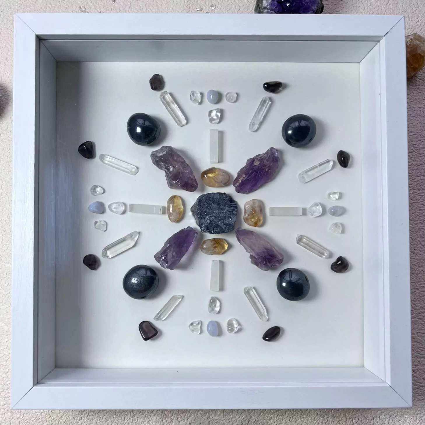 hot selling amazon natural crystal decorative painting magic