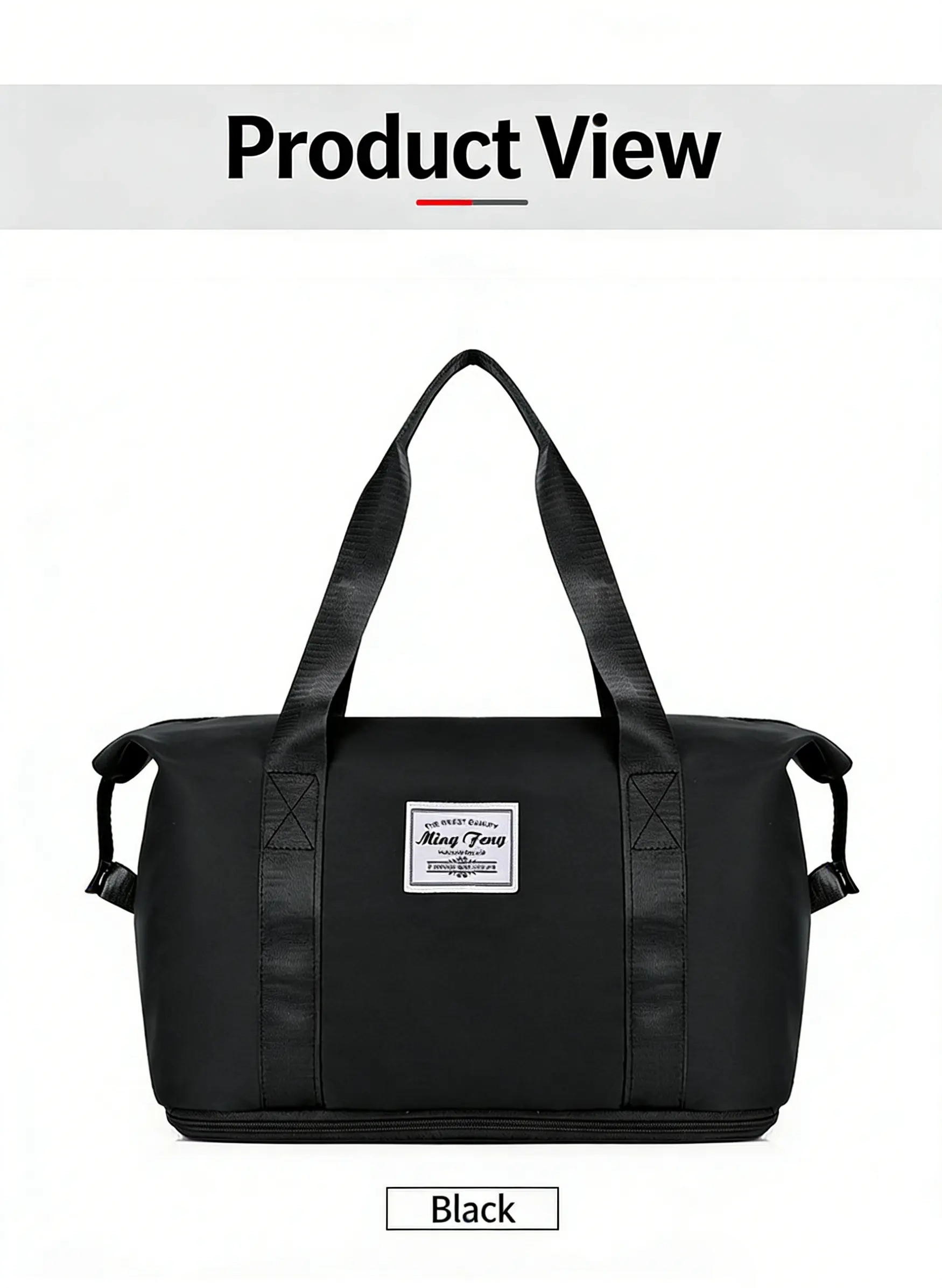 Large capacity portable short travel bag for women fashionable