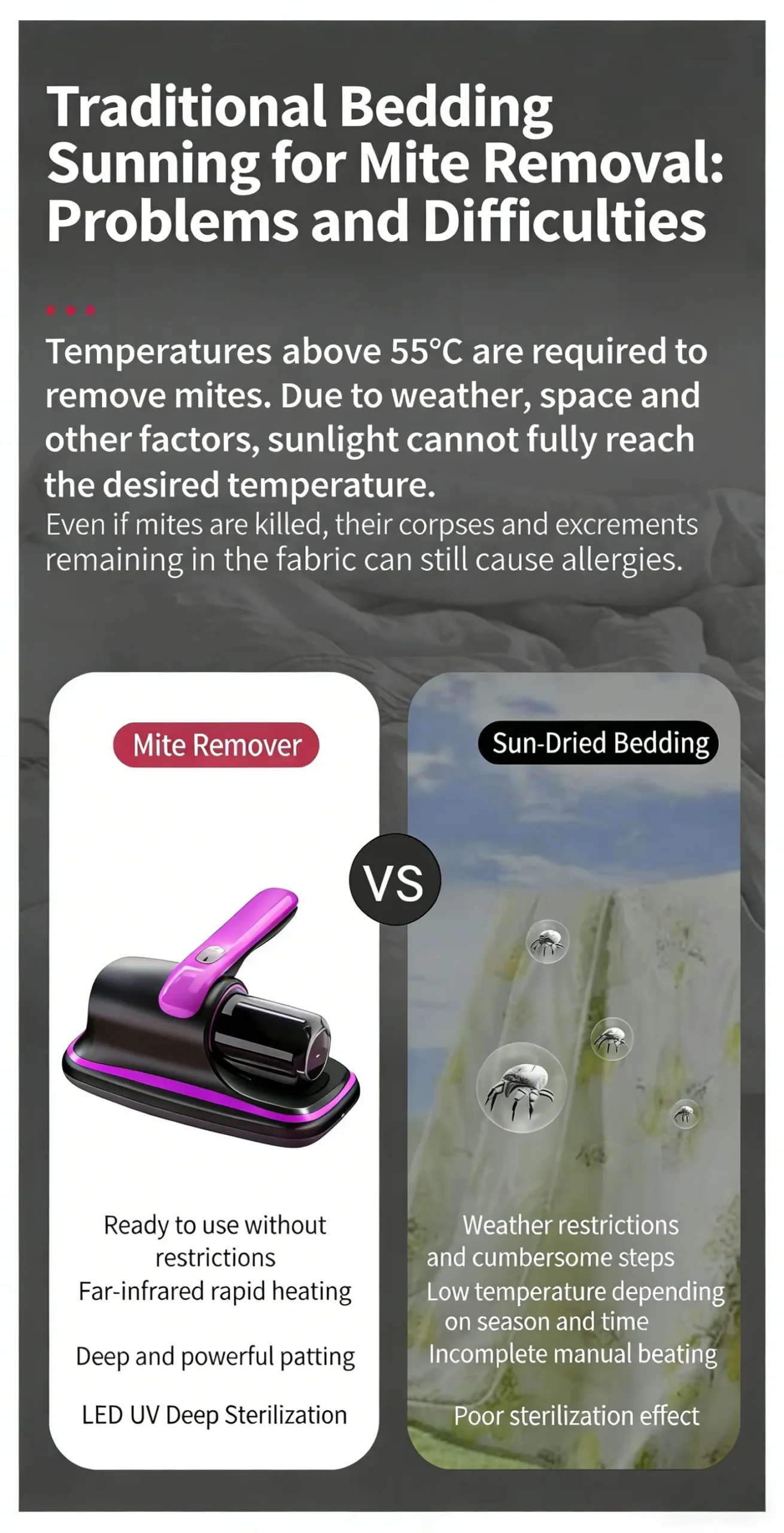 mite remover household bed vacuum cleaner