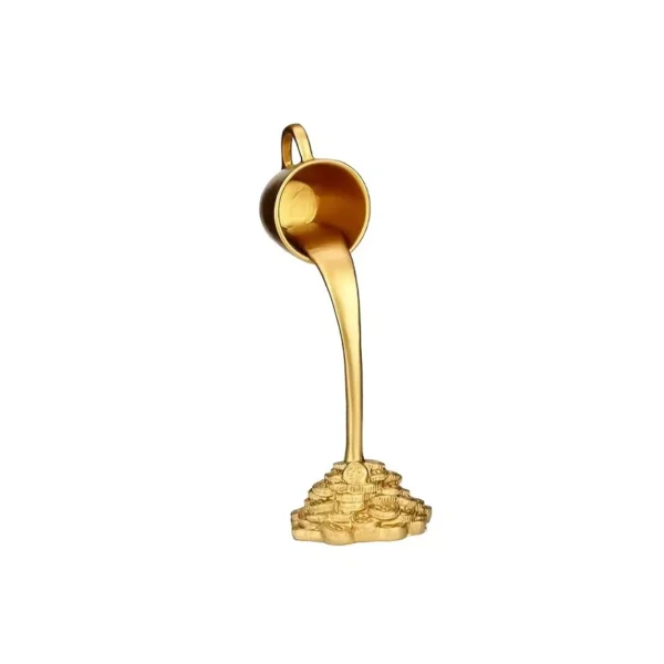 1776510719 Levitating Floating Golden Coffee Cup Sculpture